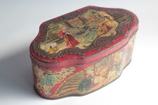 Boîte biscuits tôle lithographiée Olibet expo universelle Paris 1900 (64962)