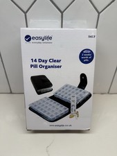 14 Day Pill Organizer Travel Medication Case AM PM Compartments - Open Box