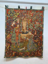 Vintage Fabulous French Aubusson Style Pictorial Figurative Tapestry WallHanging