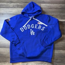 LA Dodgers 2024 World Series Champions Hoodie Mens M Blue 8x Champs MLB