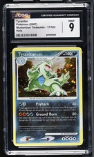 CGC 9 MINT Tyranitar 17/123 Mysterious Treasures Holo Swirl Pokemon Card on eBay