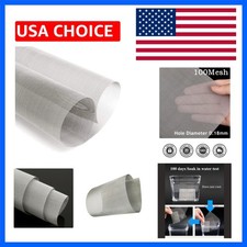 1Pack 100 Mesh 304 Stainless Steel Woven Wire Mesh, Never Rust, Hard and Heat...