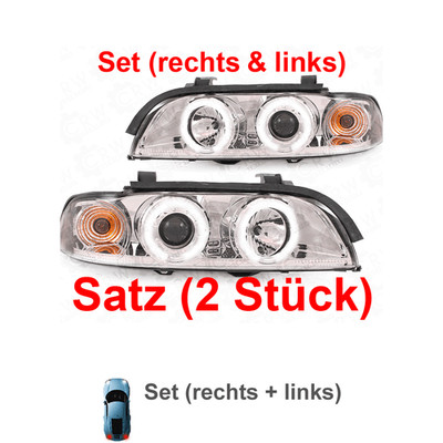 DIEDERICHS Scheinwerfersatz links rechts Halogen für BMW 5er E39