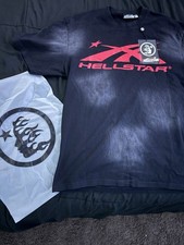 HELLSTAR Mens L Black/Red Cotton Jersey Graph...