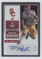 2016 Contenders Draft Picks Bowl Ticket 74/99 Tre Madden (Red Jersey) Auto x5u