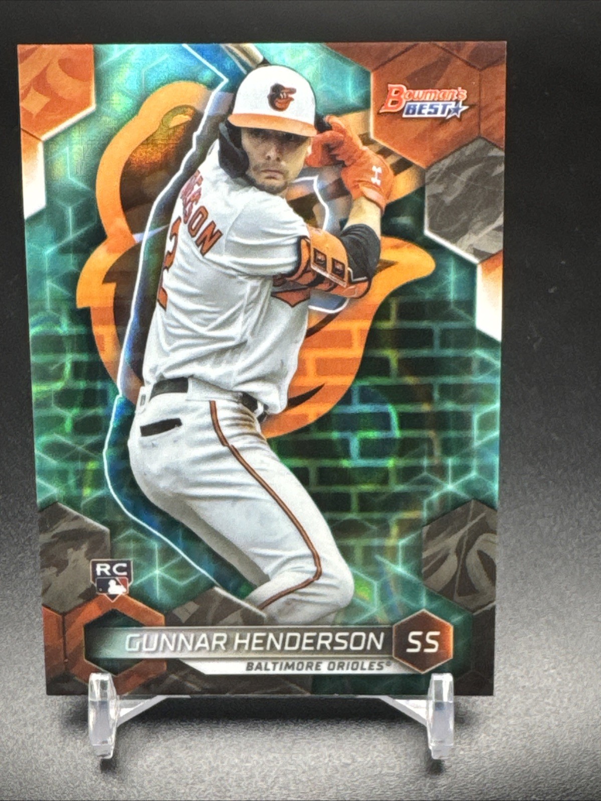 2023 Bowman’s Best Gunnar Henderson Aqua Lava Rookie #129/199 #26 Orioles