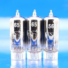 Three MULLARD 5651 Tubes NOS NIB Match Date Codes STRONG TV-7 Test Results