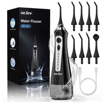 SEJOY Water Dental Flosser for Teeth Cordless Oral Irrigator 5 Modes 8 Jet Tips