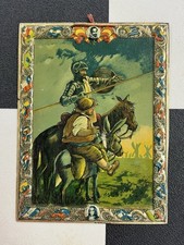 Don Chisciotte Servus intonaco scarpe insegna in latta molto antica dalla Spagna del 1929