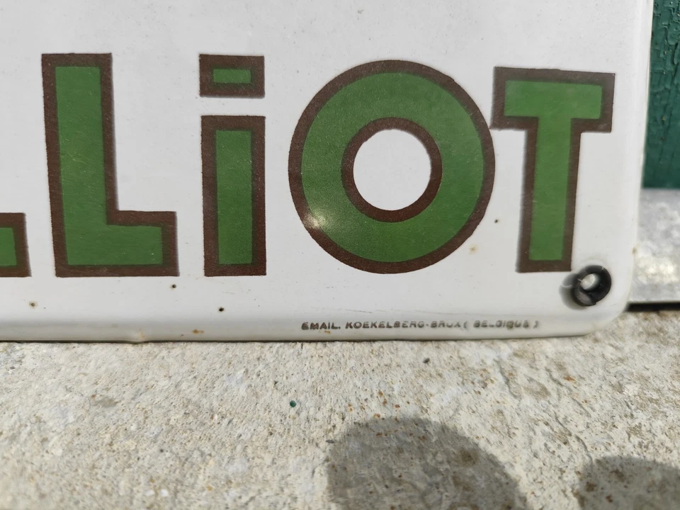 plaque émaillée Chicorée Williot Signé Émaillerie koekelberg Bruxelles Original  - Photo 2/2