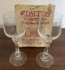 W.M. Dalton Vintage Cordials AS Blown Lead Crystal  Set of 2 Phase I Collection