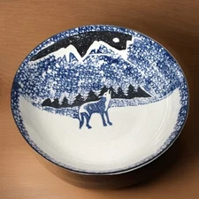 Folk Craft by Tienshan Wolf 9"  Serving Bowl, NICE, free ship