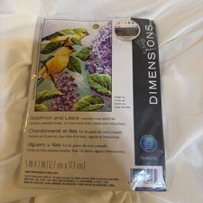 Dimensions Goldfinch and Lilacs Mini Counted Cross Stitch Kit