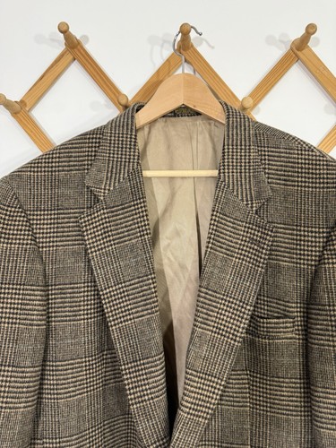 Stafford Suit Jacket Plaid Wool 48R - Picture 2 of 9