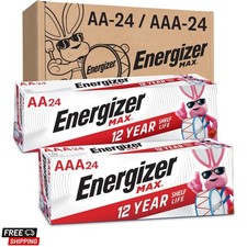 AA and AAA Batteries, 48 Count, Combo Pack Contains 24 Max Double A and 24 Ma...
