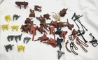 Vintage Marx Western Playset Saddles Bridles Harness & Weapons Accessories
