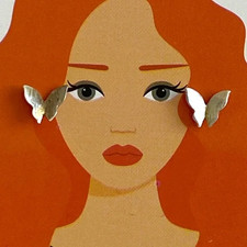 Buy 2 Get 1 FREE Tiny Brushed Silver Butterfly Stud Earrings E104