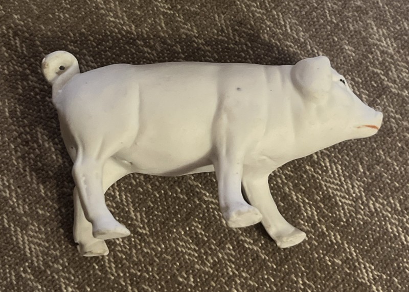 ANTIQUE MINIATURE HERTWIG? RARE PIG 3891 Germany 3 3/4”