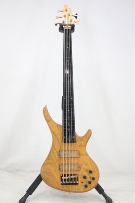 Electric Bass Guitar Bossa OB-5 Fretless 5 String Natural Made in