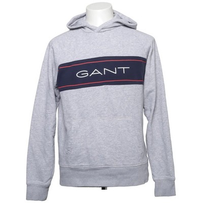 GANT, Kapuzenpullover, Größe: L, Grau/Blau, Baumwolle/Polyester, Einfarbig #Kml