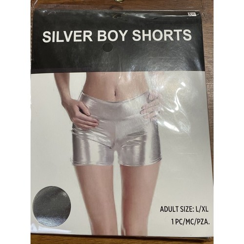 Silver Boy Shorts Halloween Costume Cosplay L / XL Adult New - Picture 2 of 4