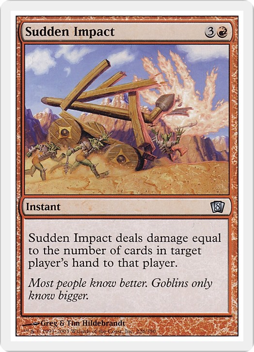 SUDDEN IMPACT x4 mtg EX/NM 8th Edition 4 Unc