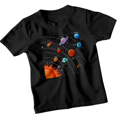 Sonnensystem Planeten Astronomie Wissenschaft Kinder T-Shirt Weltraumforscher Tee