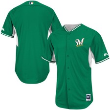 Milwaukee Brewers Batting Practice Cool Base Trikot, Celtic Grün