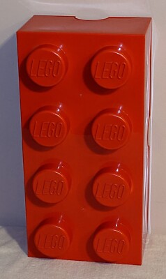 LEGO Large Red 2x4 Stud Brick Storage Case Stackable Room Copenhagen