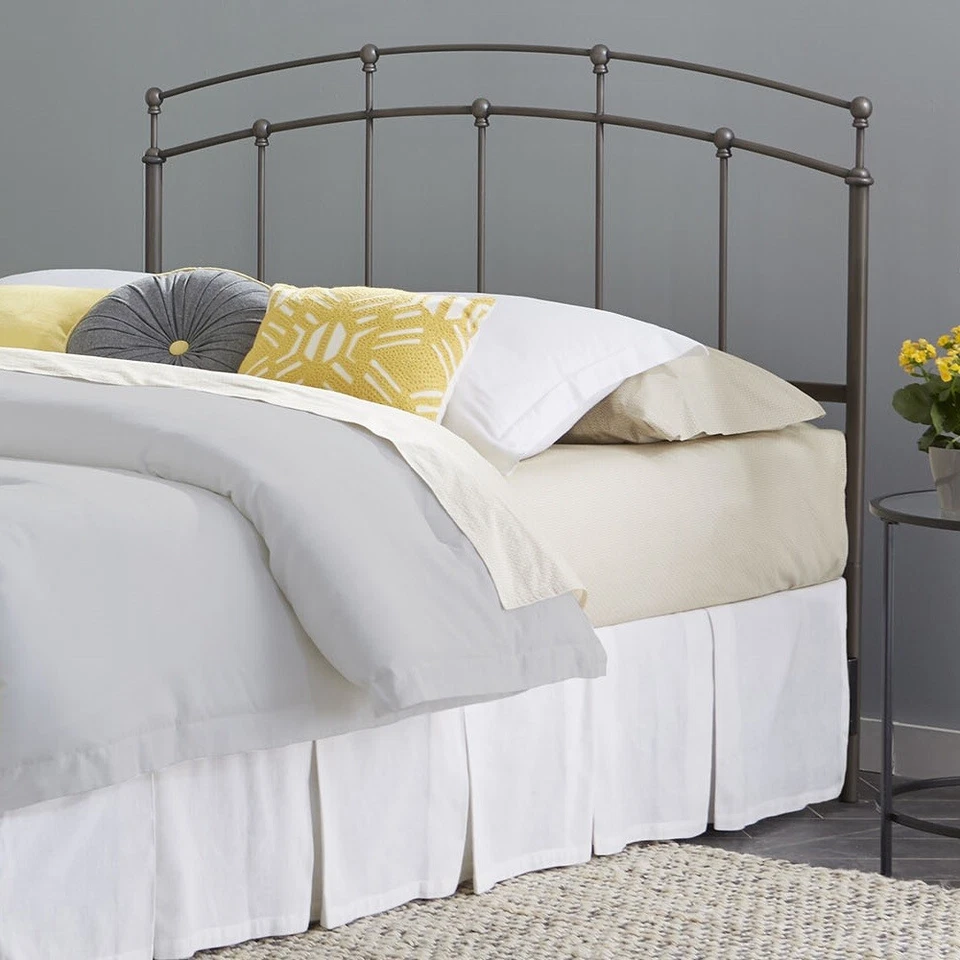 Queen Bed Size Fenton Black Walnut Metal Bolt-On Headboard - Image 2 of 2