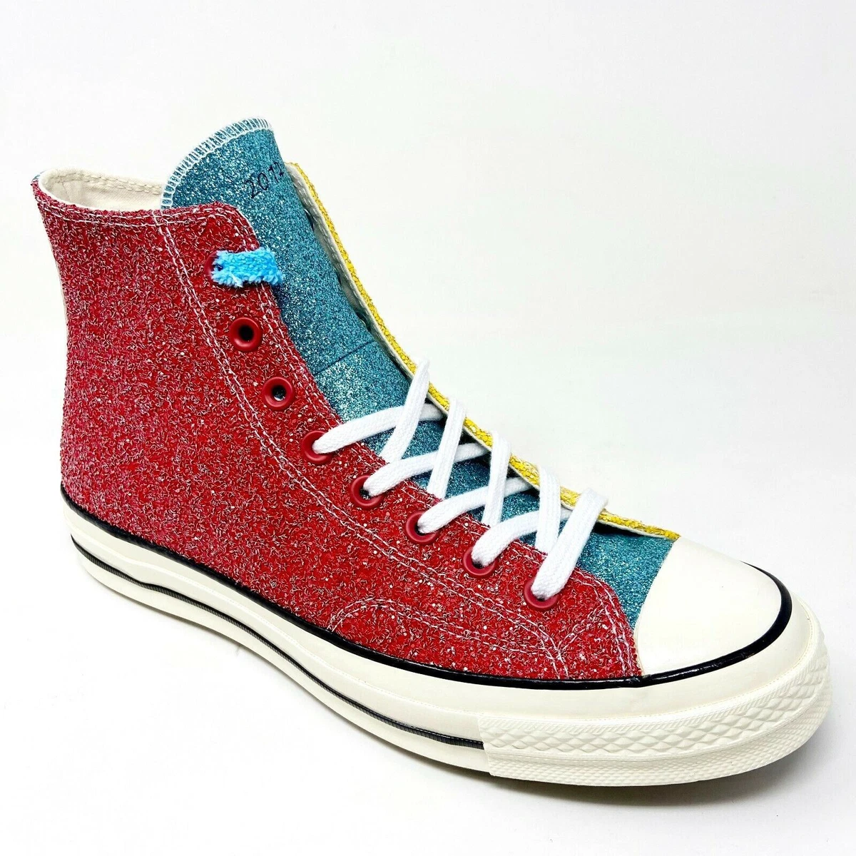 Converse Chuck 70 Hi JW Anderson Glitter Barbados Cherry Red Mens 164694C