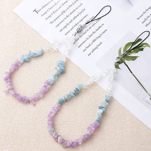 2 Pcs Kristall -Edelstein -Schlüsselkette Anti Verlorenes Telefon Lanyard - Zdjęcie 7 z 12