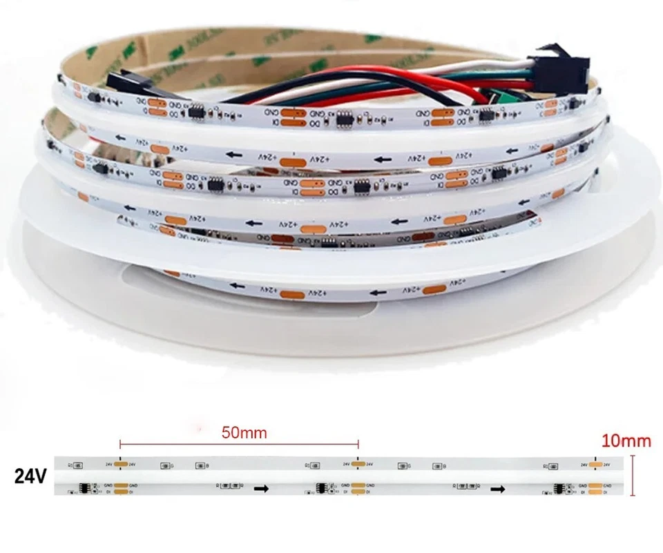 Dream Color COB LED Strip Pixel Addressable Colorful Holiday Party Baklight - Image 2 of 4
