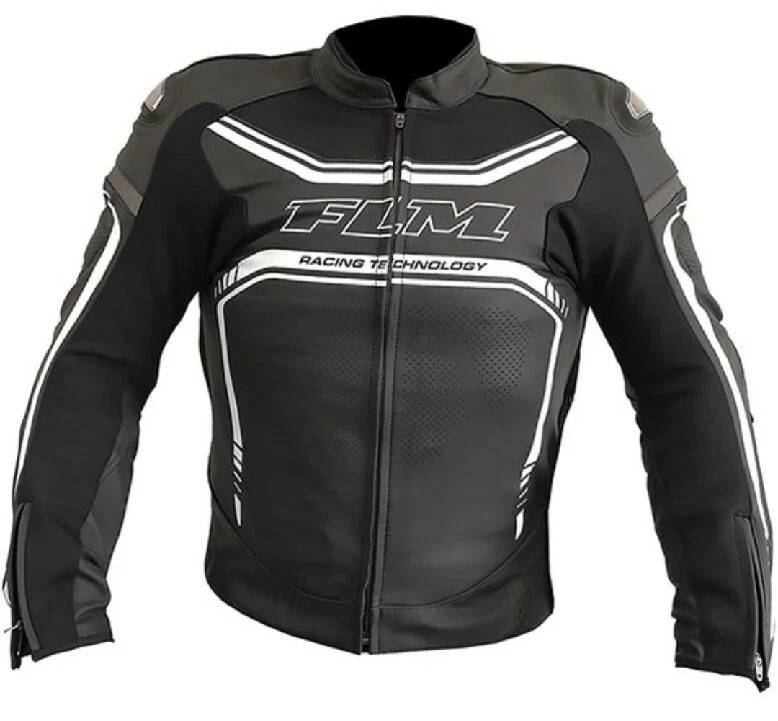 FLM Tech 3.1 Combination Leather Jacket Black White Size 56 eBay