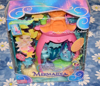 RARE Barbie Fairytopia Mermaidia Merfairies Coral Cabana Playset