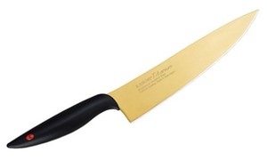 New Kasumi Titanium Kitchen Knife Gold Chef Blade 7 87 Made