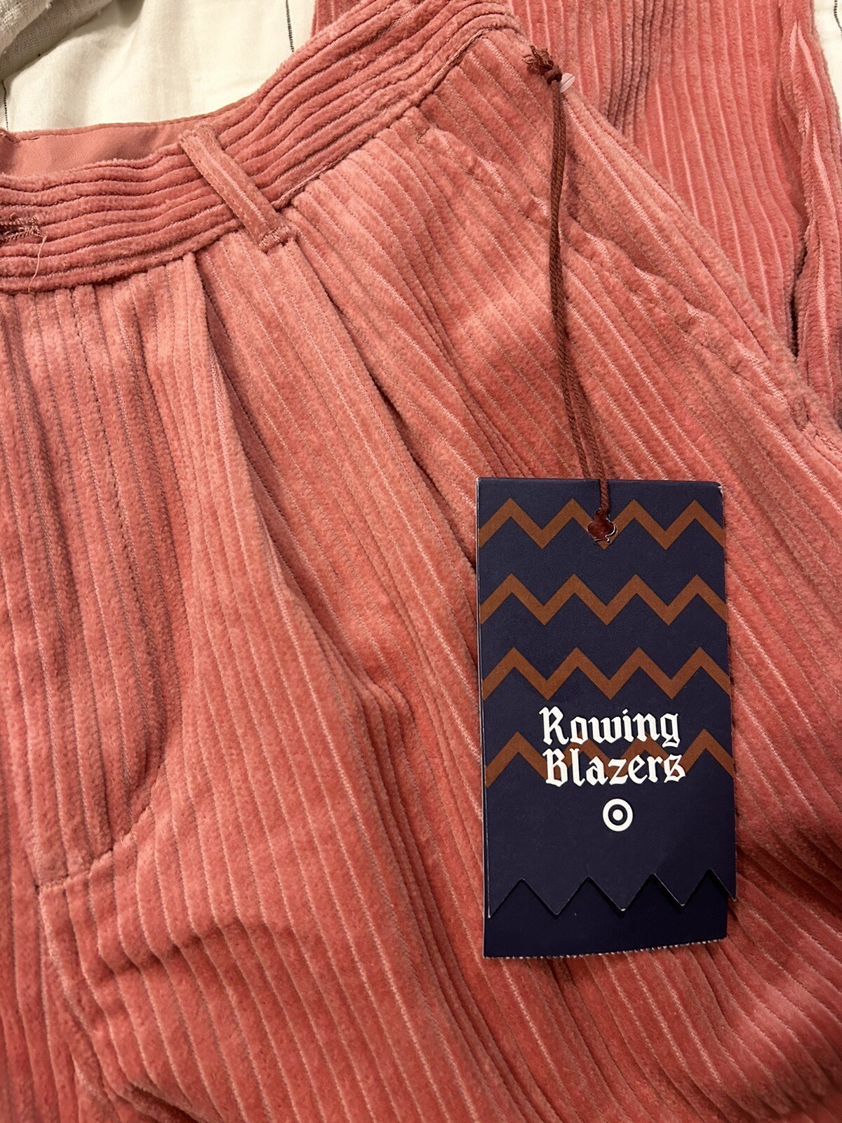 FILA Pantaloni donna in velluto a coste gambe dritte blazer a canottaggio X bersaglio taglia 6