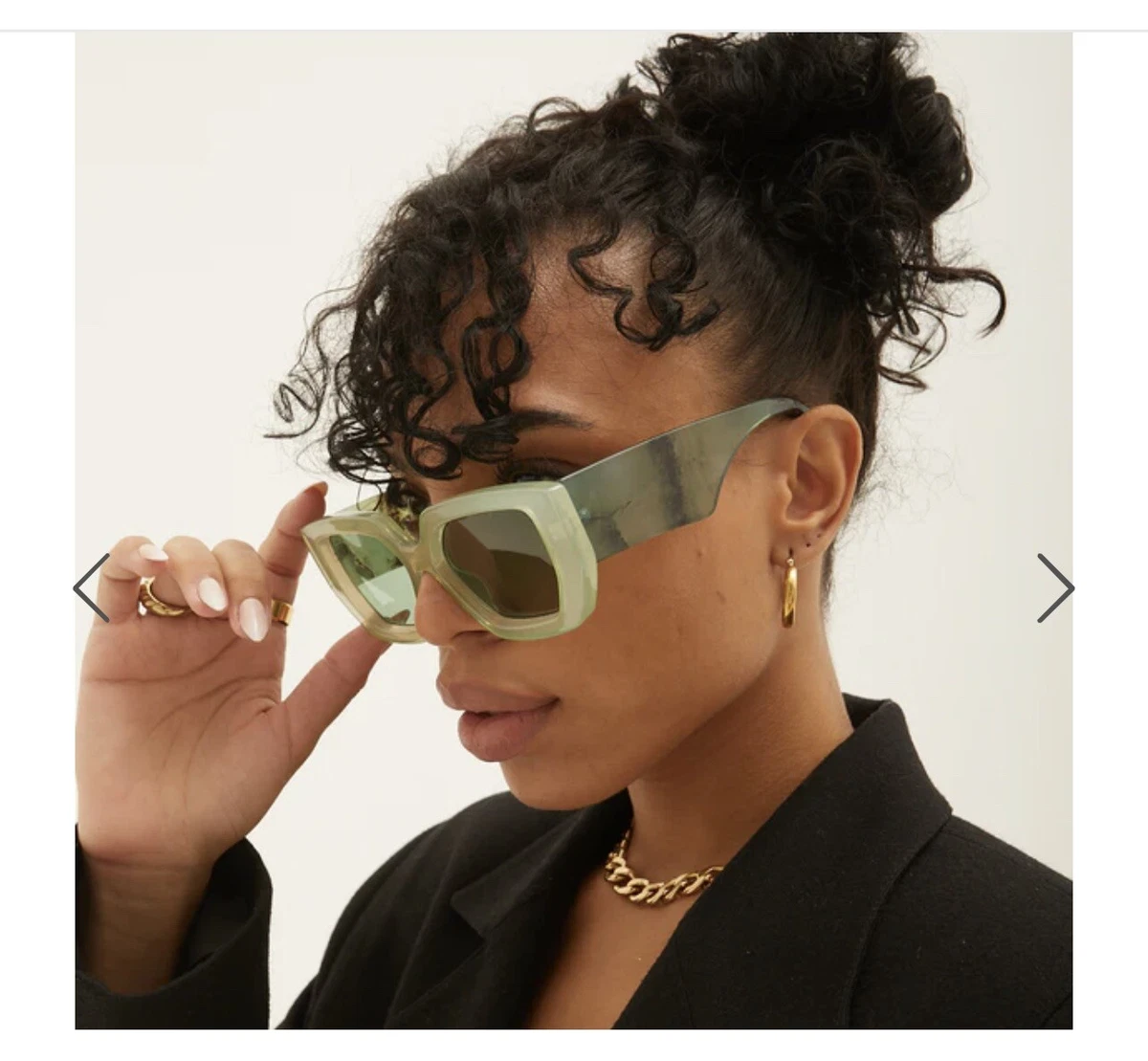 TOPFOXX Incognito Green Sunglasses chunky oversized unisex glasses