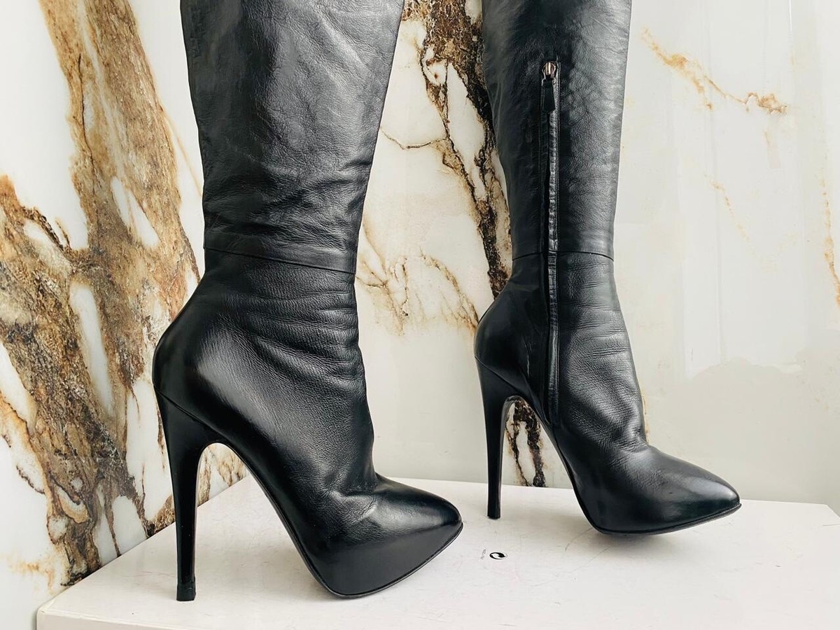 Nando Muzi Over The Knee Women Boots Made In Italy High Heels Size