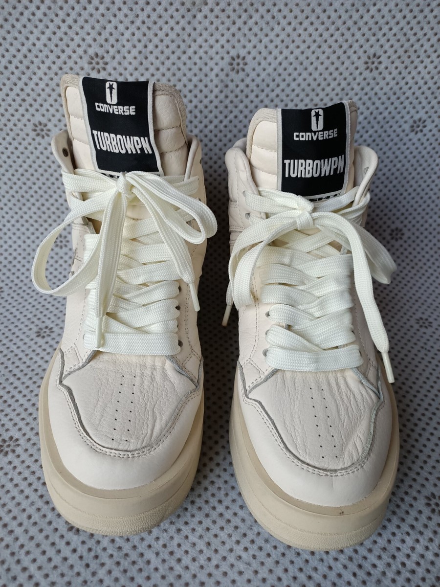 Rick Owens DRKSHDW Converse Turbowpn Leather High Trainers 3 | eBay