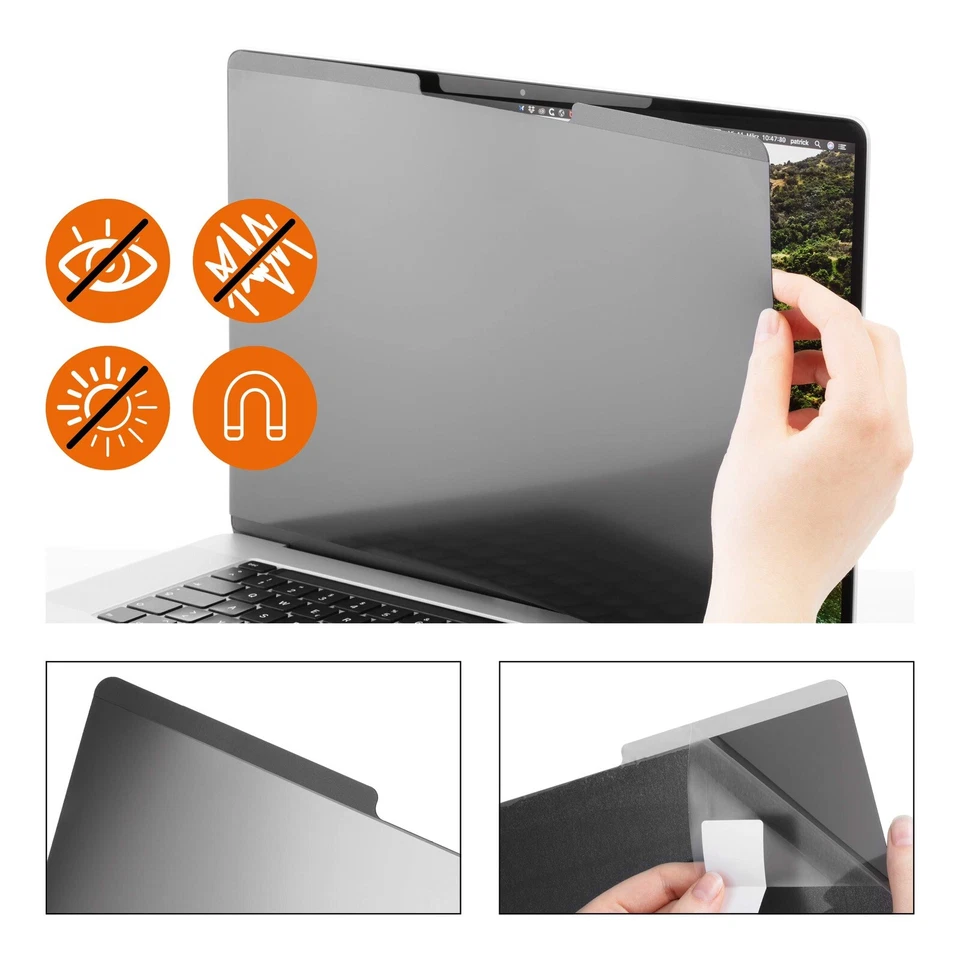 Durable Privacy Filter MacBook Pro 16" | Magnetic Attachment - Image 2 of 4