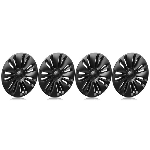 For Tesla Model Y 2020-2024 19" Hub Cap Wheel Cover Turbine Style Matte Black - Picture 5 of 20