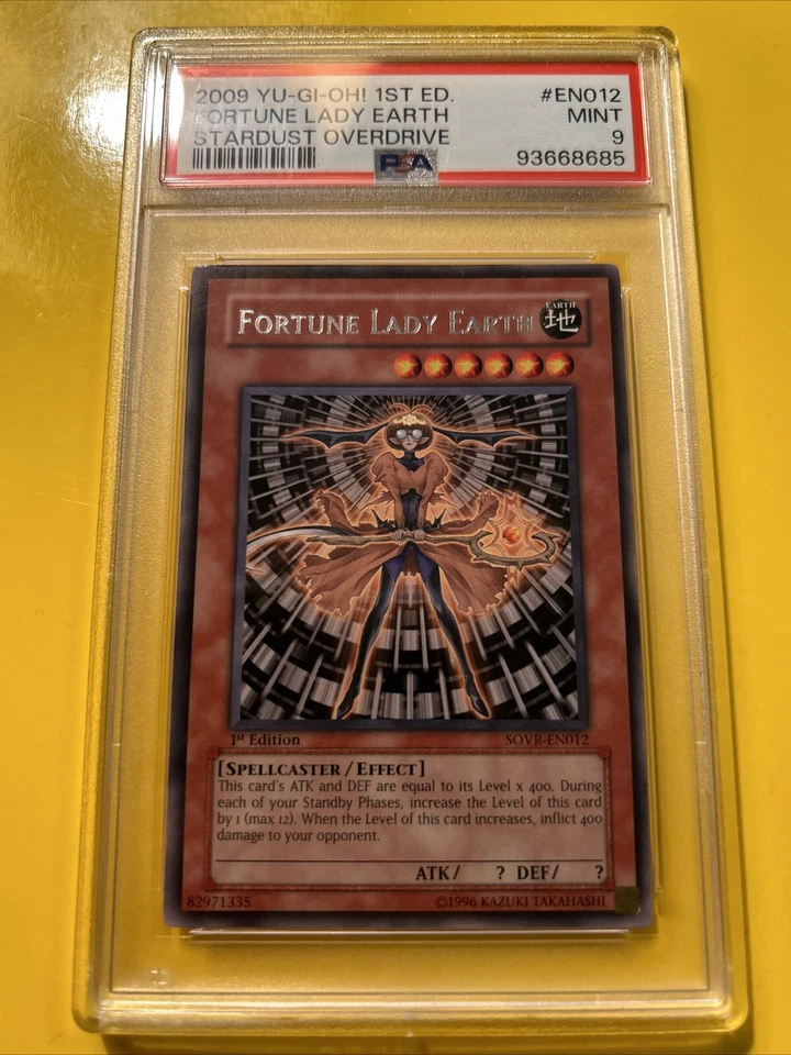 YuGiOh FORTUNE LADY EARTH #SOVR-EN012🔥PSA 9 MINT🔥1st EDITION-2009 RARE 💫POP 1 - Image 2 of 4