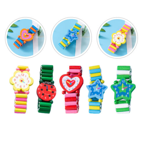 10 Pcs Simulierte Holzarmbanduhr Spielzeug -Briefpapier Geschenke Kunsthandwerk - Bild 11 von 12
