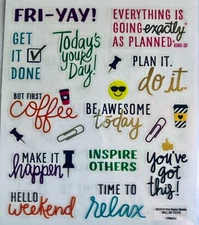 17 Fri-Yay! Weekend Get it Done! Calendar Planner Phrase Scrapbook Stickers