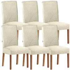 6 x Stretch Chair Covers Dining Chair Slipcovers Protector for Home Party Decor.