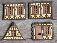 PLAYMOBIL MAUERN HAUS MITTELALTERLICHES GEB&Auml;UDE STECK REF 70957 7379 70956 63...