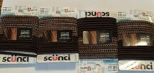 Scunci Color Match Brown No Damage Hair All Day Elastic Ties 18 Ct Lot of 4
