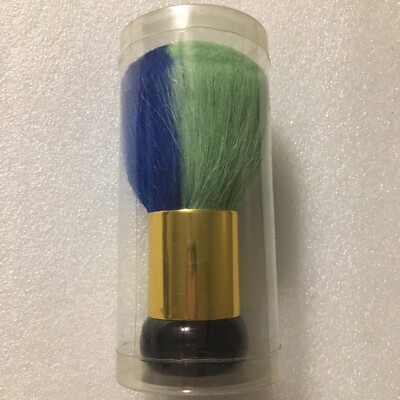Vtg Neck Duster Barber Brush Hair Cut Hairdressing Salon Stylist Tool Blue Green
