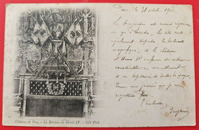 Old postcard 64 Chateau de Pau Le Berceau de Henri IV 1902
